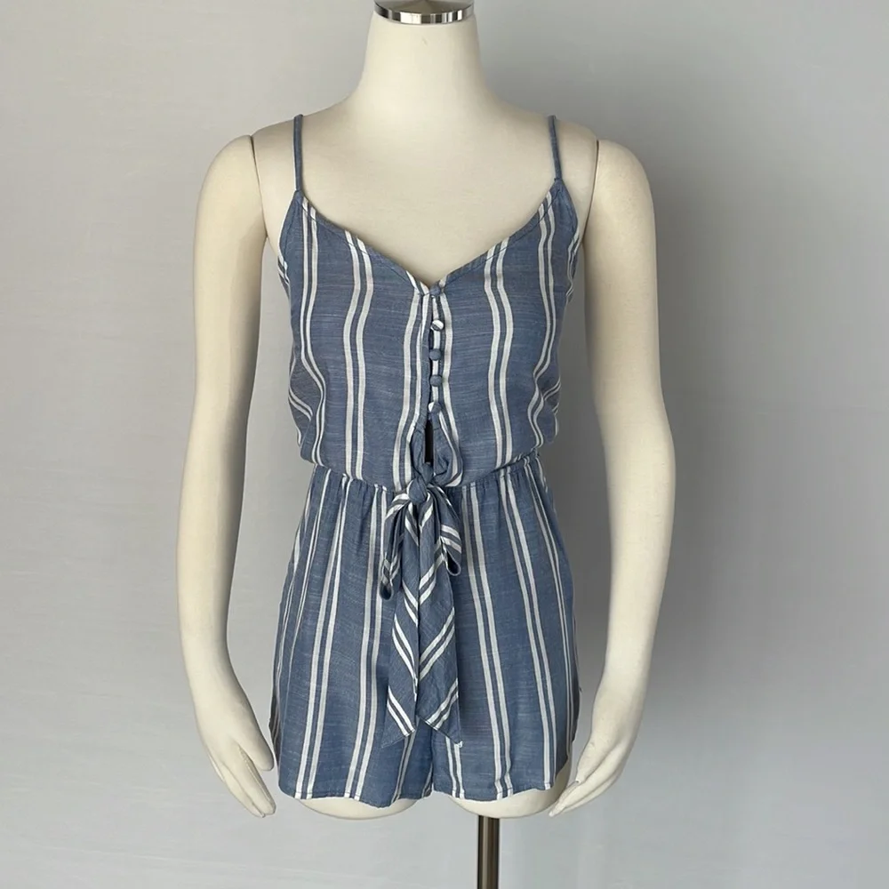 Abercrombie Romper Size Small Blue/White Stripe - Picture 2 of 10